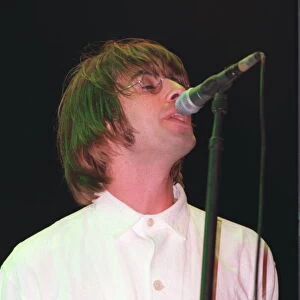 11 - LIAM GALLAGHER - SINGER WITH POP BAND OASIS PERFORMING AT