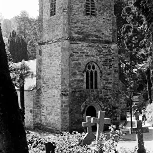 The 13th century St Just in Roseland Church, in St Just in Roseland, Cornwall