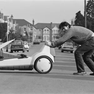 15 stone Roy Stuart of Ilford, Essex, owner of a C5, can only get six miles out of his 15 stone Roy Stuart of Ilford, Essex, owner of a C5, can only get six miles out of his