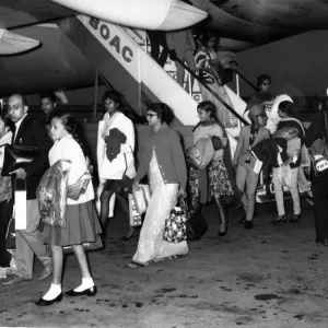 160 Indian and Pakistani immigrants step down onto British soil at Heathrow Airport 160 Indian and Pakistani immigrants step down onto British soil at Heathrow Airport