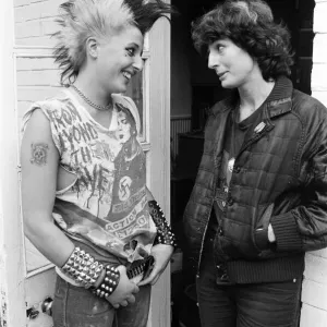 17-year-old punk Saroj Nelson at home in North London with her mother Lesley Nelson