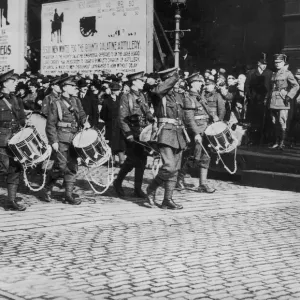 17th Battalion the Manchester Regiment marches proudly past Lord Kitchener 17th Battalion the Manchester Regiment marches proudly past Lord Kitchener