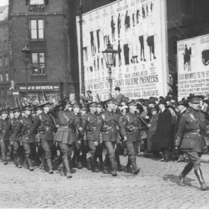 17th Battalion the Manchester Regiment marches proudly past Lord Kitchener 17th Battalion the Manchester Regiment marches proudly past Lord Kitchener