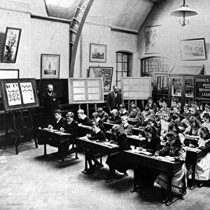 1896 Dennis Road School, Sparkbrook, Birmingham. Brushwork Lesson