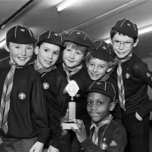 18th Huddersfield Cubs with the trophy they won after winning the Huddersfield North 18th Huddersfield Cubs with the trophy they won after winning the Huddersfield North