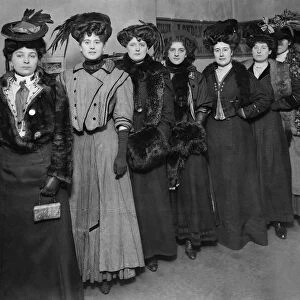 1908 Fashion Show Londons at Earls Court. Models waiting to parade the latest