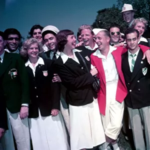 1948 London Olympics in Colour Competitors from all the nations seen here joking