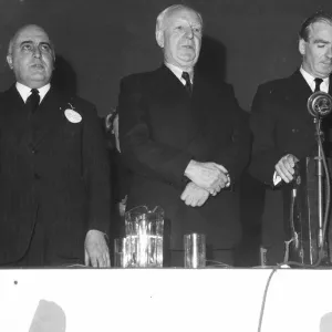 1954 Conservative Party Conference at Blackpool Left to Right Home Secretary Sir