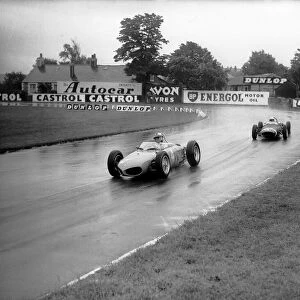 1961 British Grand Prix at Aintree. Eventual winner Wolfgang von Trips in his