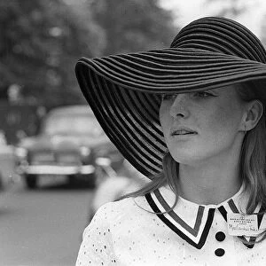 1968 Clothing Ascot Racing Fashion Woman Wearing white dress