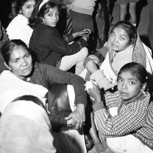 1968 East African Asian Crisis. Scene at Nairobi Airport as large crowds wait to board 1968 East African Asian Crisis. Scene at Nairobi Airport as large crowds wait to board