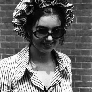 1970s Clothing Ascot Fashion Hats - girl wearing a bonnet and sunglasses 1970s Clothing Ascot Fashion Hats - girl wearing a bonnet and sunglasses