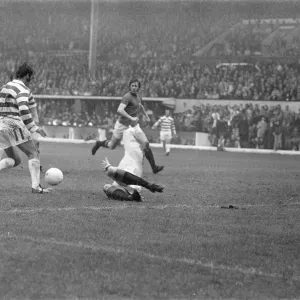 The 1975 Glasgow Cup Final contested between Rangers and Celtic at Hampden Park The 1975 Glasgow Cup Final contested between Rangers and Celtic at Hampden Park