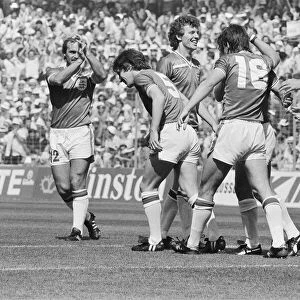 1982 World Cup Finals Group Four match in Bilbao, Spain. England 3 v France 1