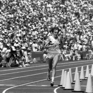 The 1984 Summer Olympics in Los Angeles. Womens marathon. Joyce Smith The 1984 Summer Olympics in Los Angeles. Womens marathon. Joyce Smith