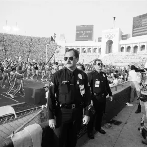 The 1984 Summer Olympics in Los Angeles, California. Scenes during the Opening Ceremony The 1984 Summer Olympics in Los Angeles, California. Scenes during the Opening Ceremony