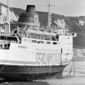The 1987 Great Storm - Sealink Ferry Hengist Print The 1987 Great Storm - Sealink Ferry Hengist Print
