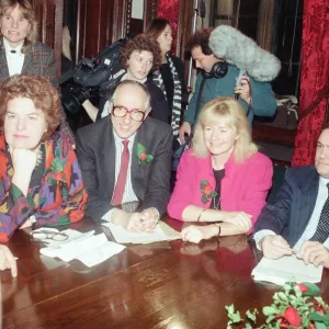 1989 Labour Party Shadow Cabinet, newly elected, Photocall, Westminster, London