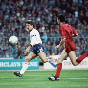 1990 World Cup Qualifier at Wembley Stadium. England 5 v Albania 0 1990 World Cup Qualifier at Wembley Stadium. England 5 v Albania 0