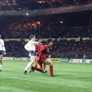 1990 World Cup Qualifier at Wembley Stadium. England 5 v Albania 0 1990 World Cup Qualifier at Wembley Stadium. England 5 v Albania 0