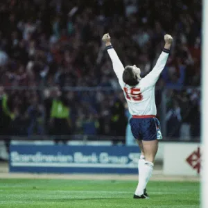 1990 World Cup Qualifier at Wembley Stadium. England 5 v Albania 0 1990 World Cup Qualifier at Wembley Stadium. England 5 v Albania 0