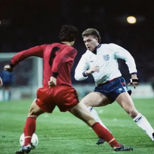 1990 World Cup Qualifier at Wembley Stadium. England 5 v Albania 0 1990 World Cup Qualifier at Wembley Stadium. England 5 v Albania 0