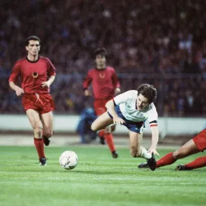 1990 World Cup Qualifier at Wembley Stadium. England 5 v Albania 0 1990 World Cup Qualifier at Wembley Stadium. England 5 v Albania 0
