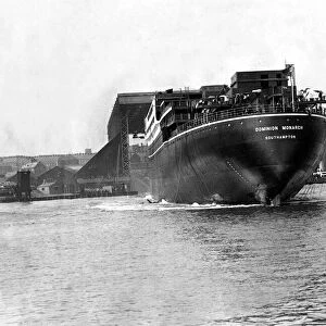 The 27, 000 tons motor liner ship the Dominion Monarch built at a Wallsend shipyard