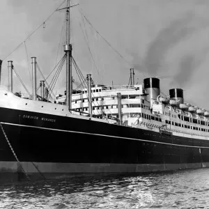 The 27, 000 tons motor liner ship the Dominion Monarch built at a Wallsend shipyard The 27, 000 tons motor liner ship the Dominion Monarch built at a Wallsend shipyard