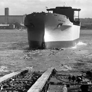 The 29, 000 ton bulk carrier Star Acadia was launched at Cammell Lairds shipbuilding yard