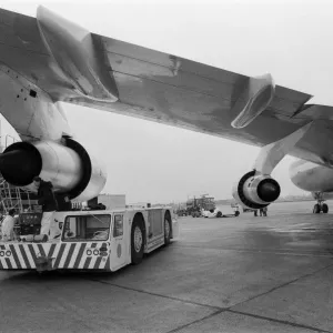 The 361 passenger Boeing 747 arrives at Heathrow Airport The 361 passenger Boeing 747 arrives at Heathrow Airport