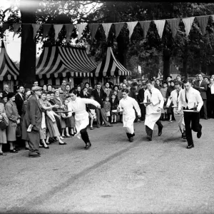 1954 Waiters and Waitresses Race London Print 1954 Waiters and Waitresses Race London Print