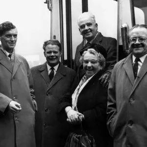 5 Labour MPs leave St Enoch Air Terminal November 1964. Left to RightL 5 Labour MPs leave St Enoch Air Terminal November 1964. Left to RightL