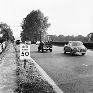 50 MPH Signs. June 1960 M4292-002