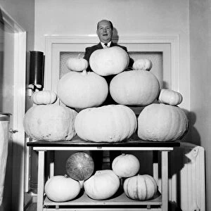 58 year old Charlie Roberts of Eastbourne, Sussex is proud of his pumpkin growing prowess