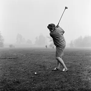 72 year old female gold champion Violet Russ, at Whitewebbs Golf Course, Enfield
