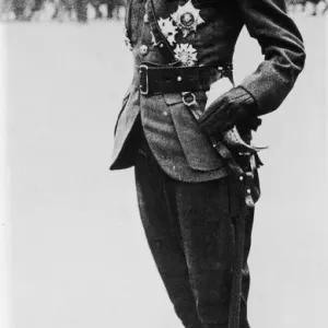 77 year old General Sir Ian Hamilton takes the salute during a parade in London, 1930 77 year old General Sir Ian Hamilton takes the salute during a parade in London, 1930
