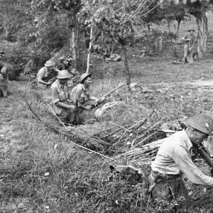 8th Army advances into the Gothic line. (Picture) Welsh infantrymen near the River