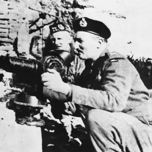 8th army chief views battle for Faenza. Major Gen