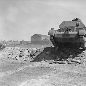 A10 Cruiser tanks straight off the production line are put through their paces at Leyland