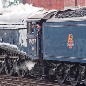 The A4 Locomotive Print - Sir Nigel Gresley at Newcastle Central Station The A4 Locomotive Print - Sir Nigel Gresley at Newcastle Central Station