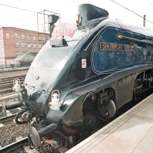 The A4 locomotive Sir Nigel Gresley sets off from Newcastle Central Station bound for The A4 locomotive Sir Nigel Gresley sets off from Newcastle Central Station bound for