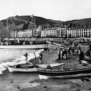 Aberystwyth beach and promenade. 1930s Aberystwyth beach and promenade. 1930s