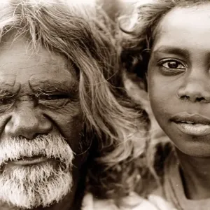 Aborigine People Print - Australia January 1988