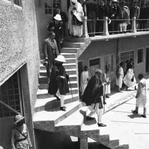 Haile Selassie at Audis Abasa Prison Inspection Print 1935 Haile Selassie at Audis Abasa Prison Inspection Print 1935