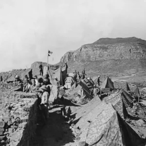 Abyssinian War October 1935 Italian forces seen here fortifying their position in Abyssinian War October 1935 Italian forces seen here fortifying their position in