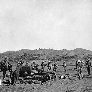 Abyssinian War October 1935 Italian troops advancing on the Adowa front