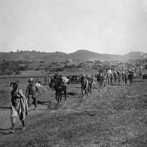 Abyssinian War Print: Italian Troops Advance on Adowa Front Abyssinian War Print: Italian Troops Advance on Adowa Front