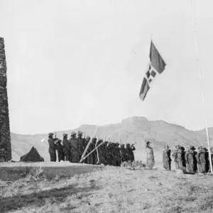 Abyssinian War Print: Italian Troops at Adigrat, 1935 Abyssinian War Print: Italian Troops at Adigrat, 1935