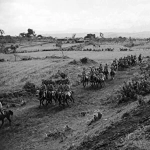 Abyssinian War September 1935 Abyssinian cavalry moving up to the Ogaden front
